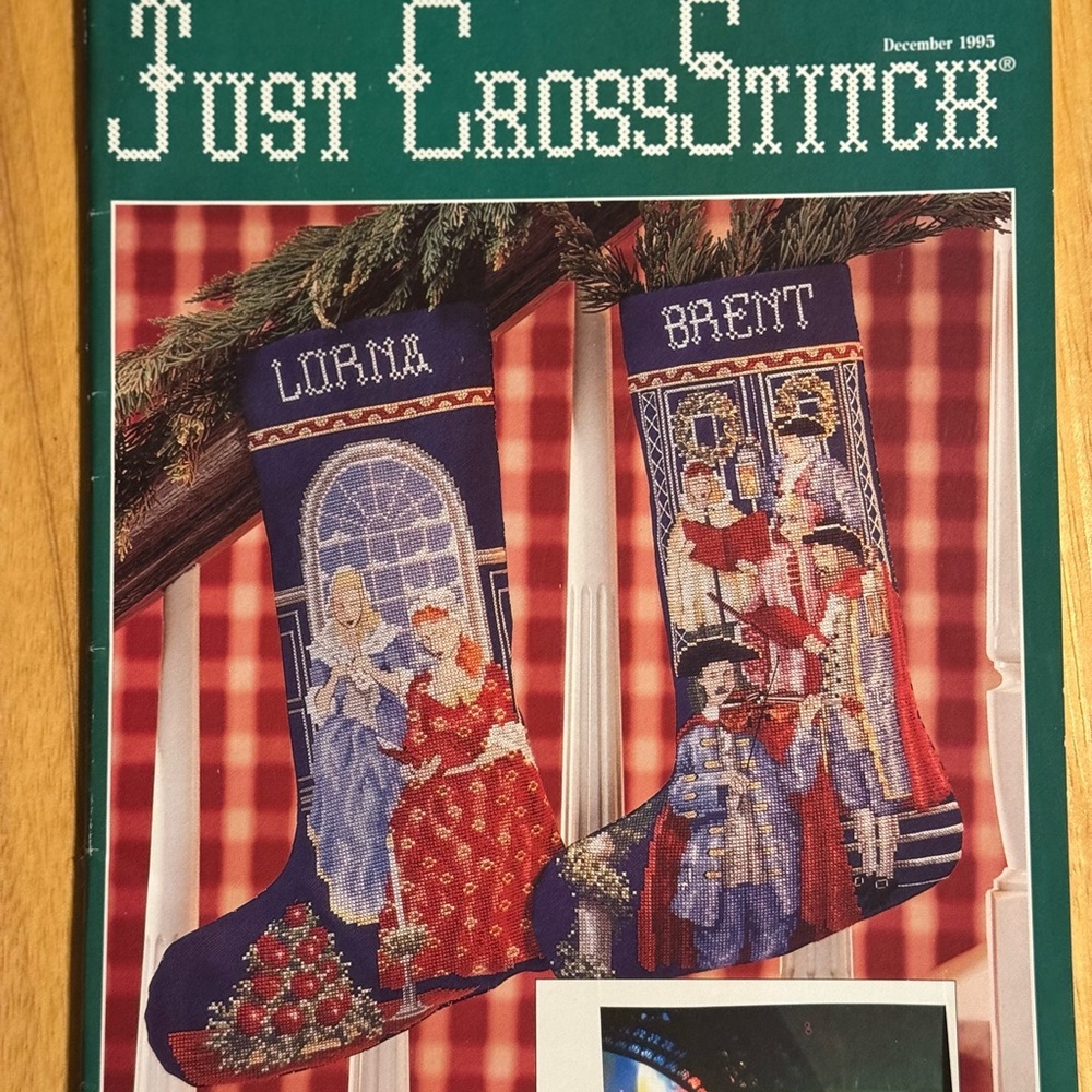 Just CrossStitch‎ Magazine with Holiday Stocking Patterns Dec 1995